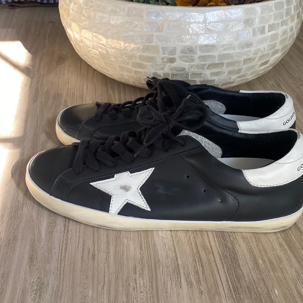 Golden Goose Black and White Star Sneakers